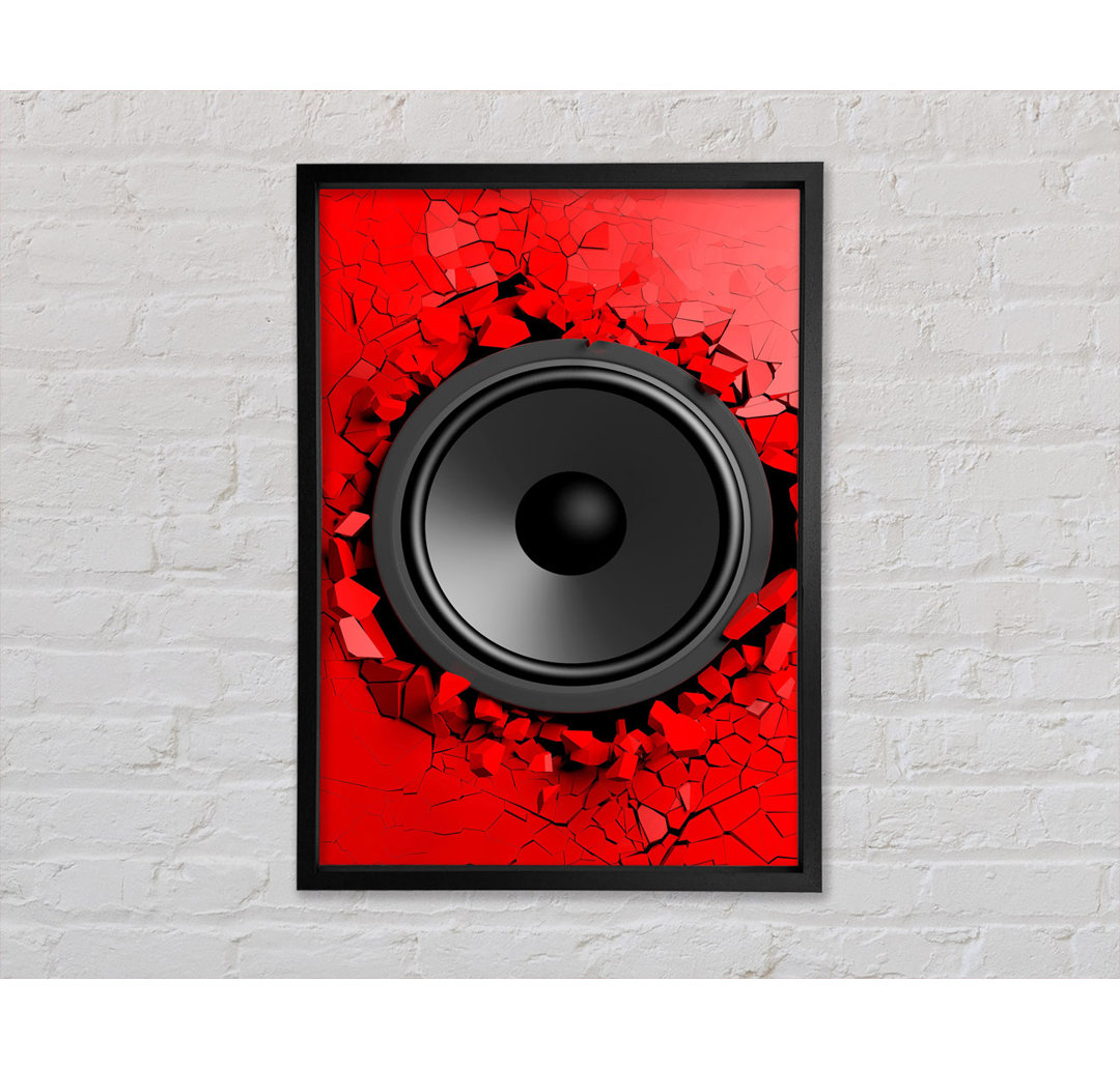 Red Speaker Break - Einzelner Bilderrahmen Kunstdrucke auf Leinwand