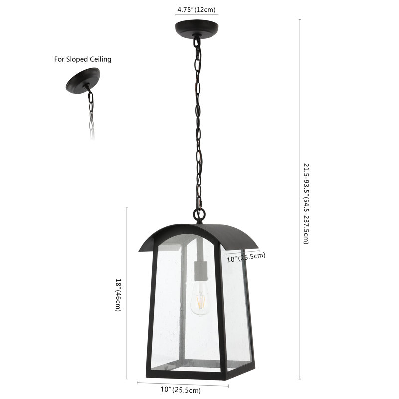 Yanique 1 - Light Black Lantern Pendant