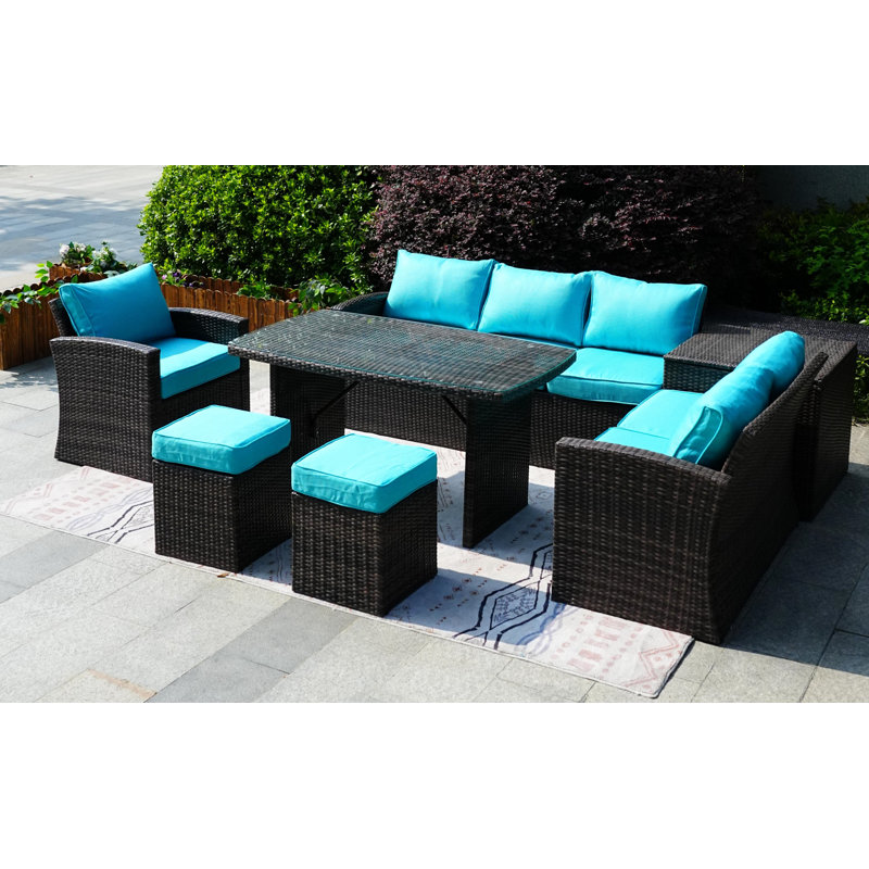 Outdoor 3.93'' Cushion Cover, Cyan