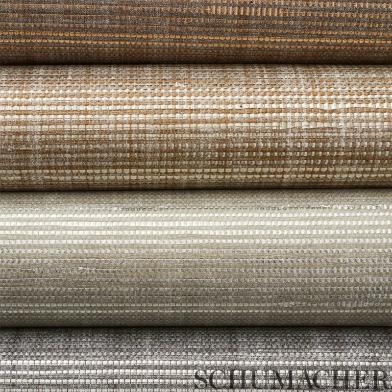 Anodized Raffia Wallpaper, Oxidized Silver