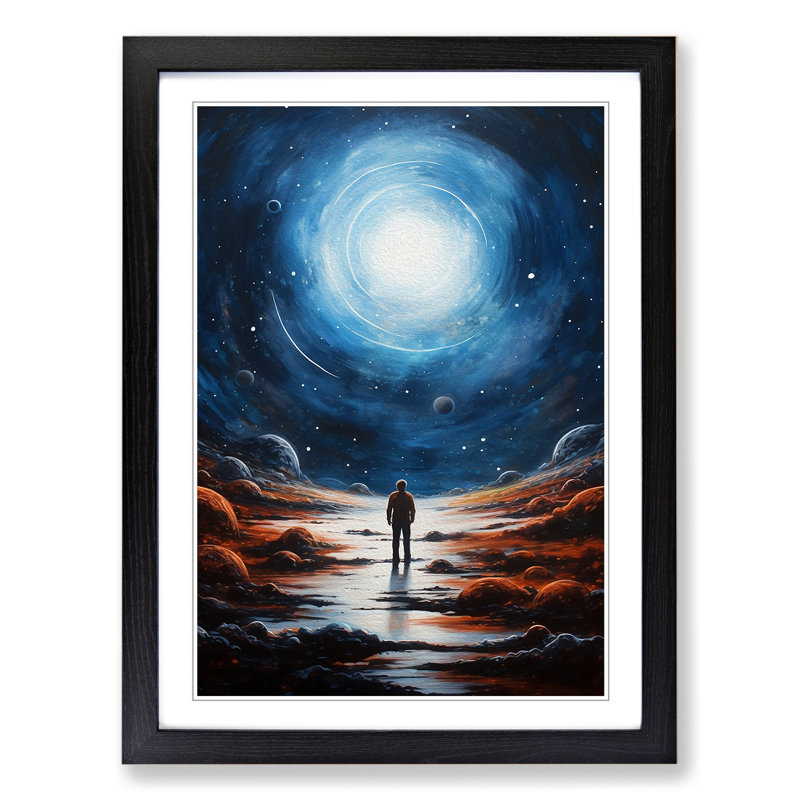 Single Picture Frame Print on Wood, Black Framed, 64cm H x 46cm W