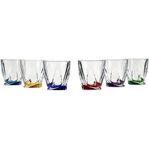 Set of 3 Colorful Fish Everyday Use Drinking Glasses Beachy Vibes