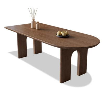 Nordic solid wood simple wabi-sabi style dining table