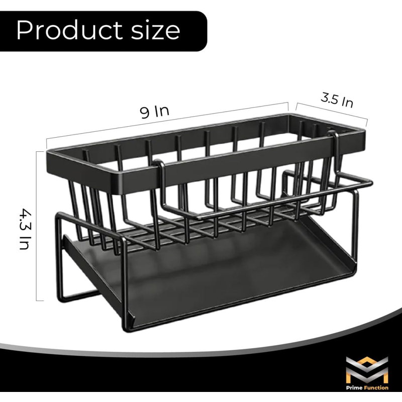 Porte-éponge en acier inoxydable - Conception durable, antirouille et peu encombrante pour la cuisine et la salle de bain