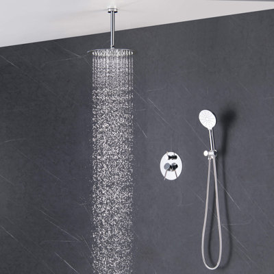Système de douche circulaire à pression équilibrée à 2 fonctions avec valve brute