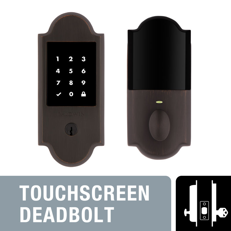 Single Cylinder Electronic Deadbolt, Venetian Bronze