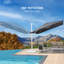 Parasol carré en polyester gris clair 10 pi x 10 pi Ronav-270182934-328065086