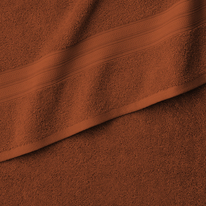 Scott Living Crescent HYGROCOTTON Solid 6-Piece To Cotton Blend Midweight Mulit-Size Set, Bombay Brown