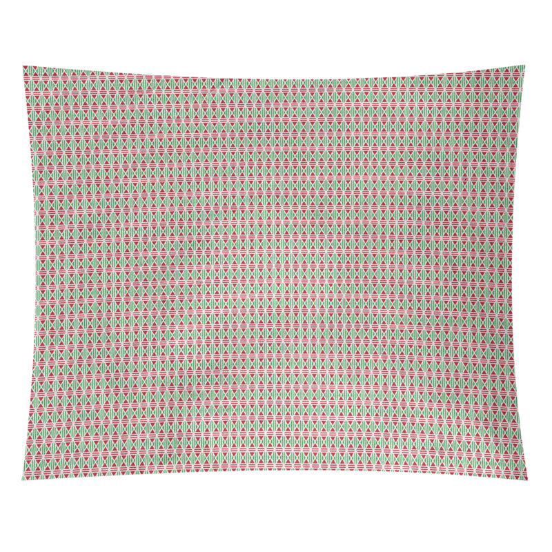 Loom Woven Polyester Tapestry, Green/Red, 68" H x 80" W