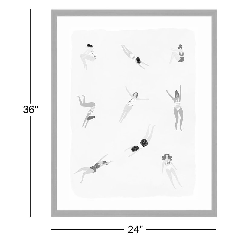 «Minnows I» par Victoria Borges - impression encadrée, H 36 po x l 24 po, Noir
