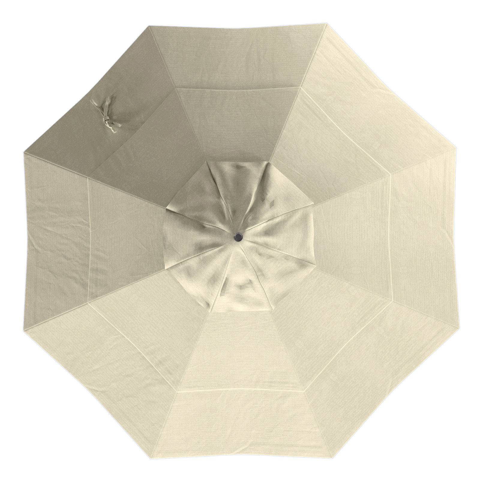 Ohara 132'' Market Umbrella, Antique Beige Sunbrella® Canvas, Hammertone Gray