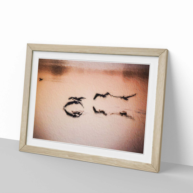 A Flock of Pelicans - Framed Print, Oak Framed, 45cm H x 63cm W x 2cm D