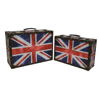 Buy Wholesale QI003048.2 Old World Map Leather Vintage Style Suitcase with  Straps-Set of 2