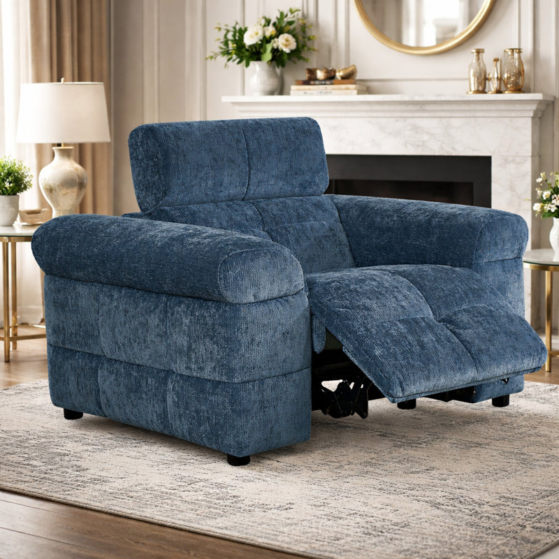 Fauteuil inclinable électrique Lorenzo avec appui-tête et repose-pieds réglables avec écran tactile