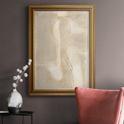 " Buff Abstract Shapes II " Painting Print
