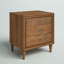 Table de chevet 3 tiroirs Feickert en brun