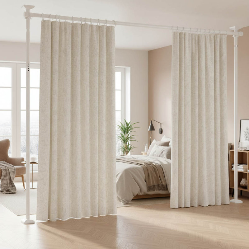 71cm W x 122cm H Metal Single Panel Room Divider, White