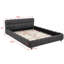 Structure de lit plateforme moderne pour grand lit, tissu rembourré à profil bas avec matériaux écologiques et option de pieds polyvalents, gris-548395501
