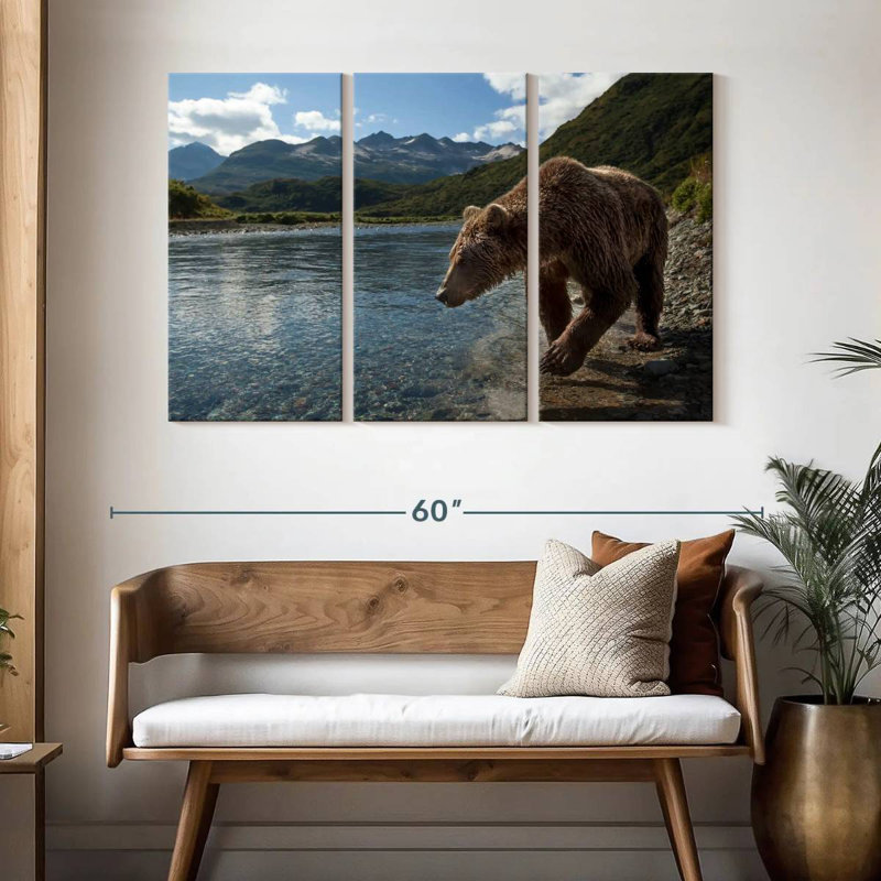 Brampt Katmai Brown Bear, 32" H x 50" W