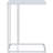 Modern C-Shaped Sofa Side Table With Tempered Glass Top And Chrome Metal Frame - Space-Saving Design For Living Room And Compact Areas