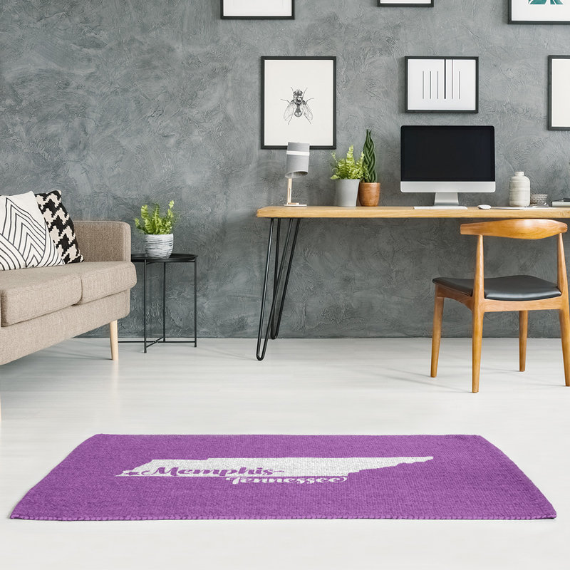 Tapis de zone mauve tennessee memphis, Rectangle 5 pi x 7 pi