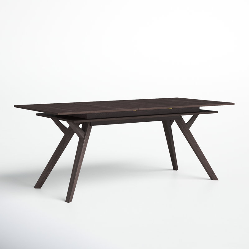 Giovanny Rectangular Extension Dining Table, Dark Tobacco