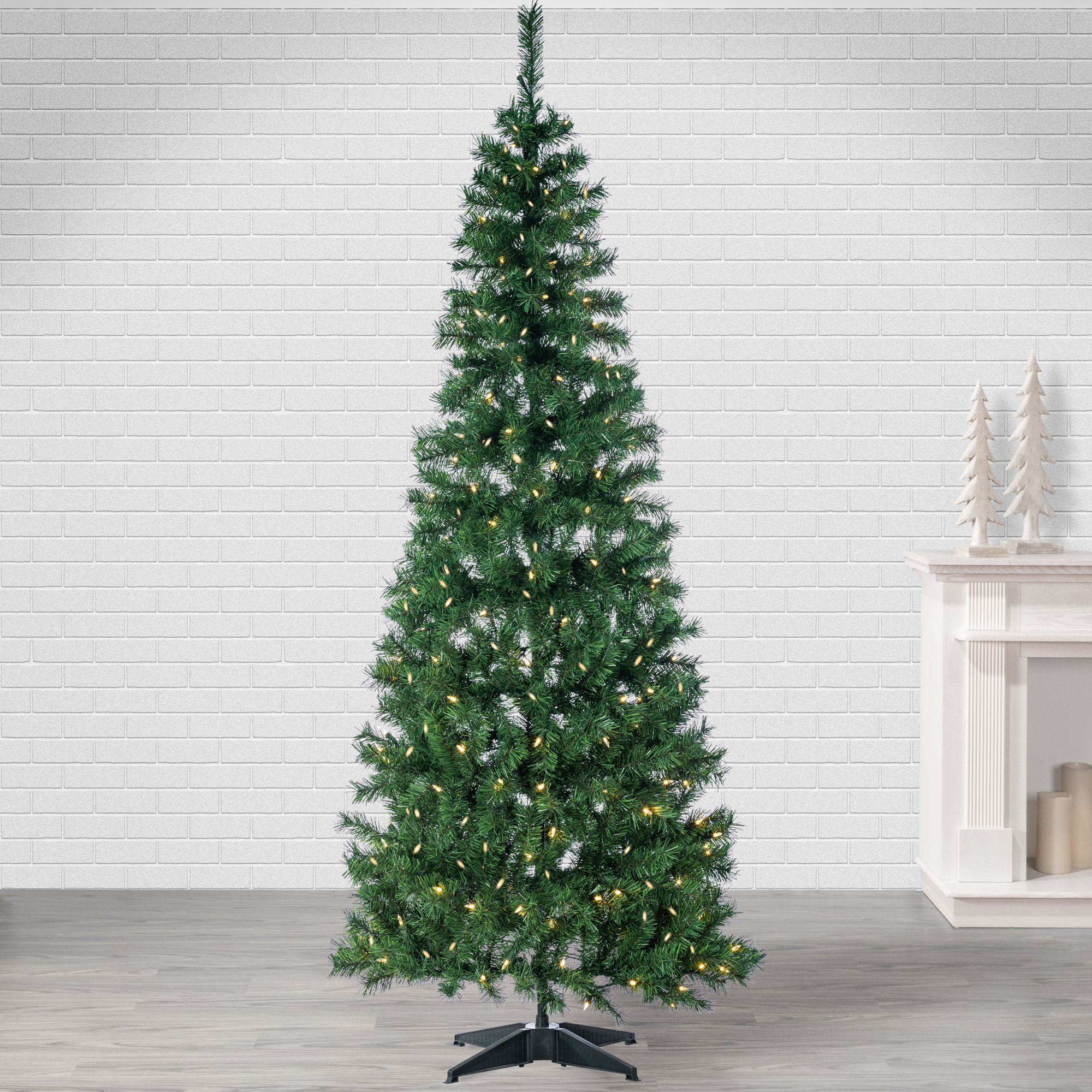 Lighted Artificial Fir Christmas Tree, 9' H