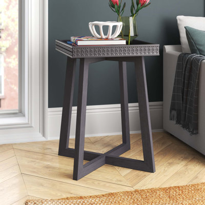 Cassilyn Solid Wood Tray Top Trestle End Table
