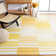 Lobato Kilim Hand Woven Flat Weave Wool/Cotton Striped Rug in Gold/Ivory