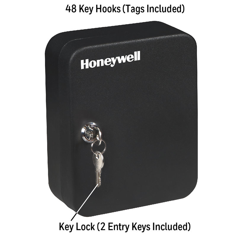 Black Steel 48-Key Security Box with Key Lock