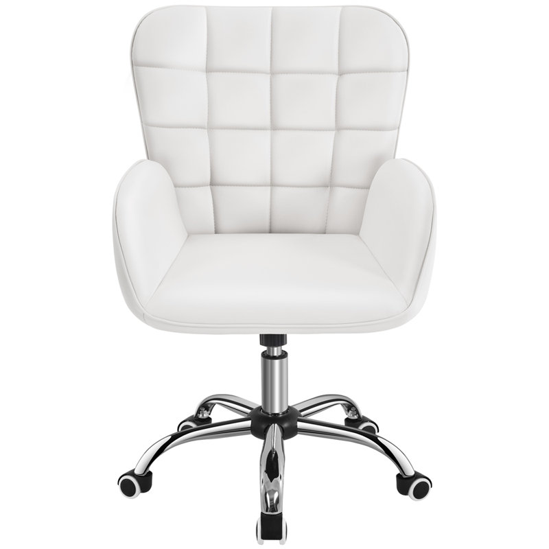 Modern Mid-back Office Chair, White