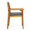 Chaise de salle à manger 2 pièces - chaises d'extérieur élégantes, bois, coussins gris, sièges