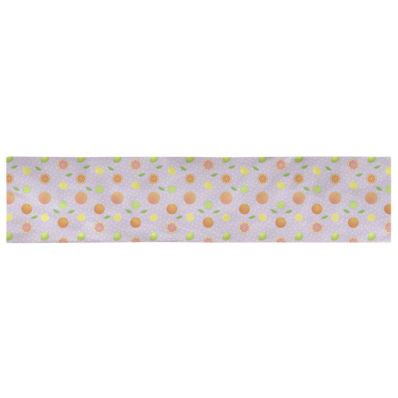 Chemin de table géométrique avicia, 91,5 po x 17,5 po, Polyester, Lavande