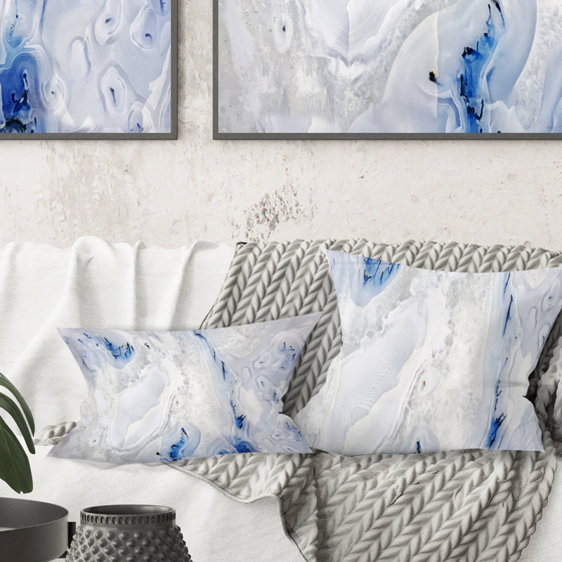 Agate Stone Background - Abstract Printed Pillow