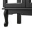 Cabinet Curio avec tablettes réglables et panneau arrière en miroir, portes en verre trempé (noir, 3 niveaux)-290121404