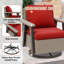 Ensemble de chaises berçantes pivotantes d'extérieur, ensemble de chaises de patio en rotin et osier à 360 °-120474492
