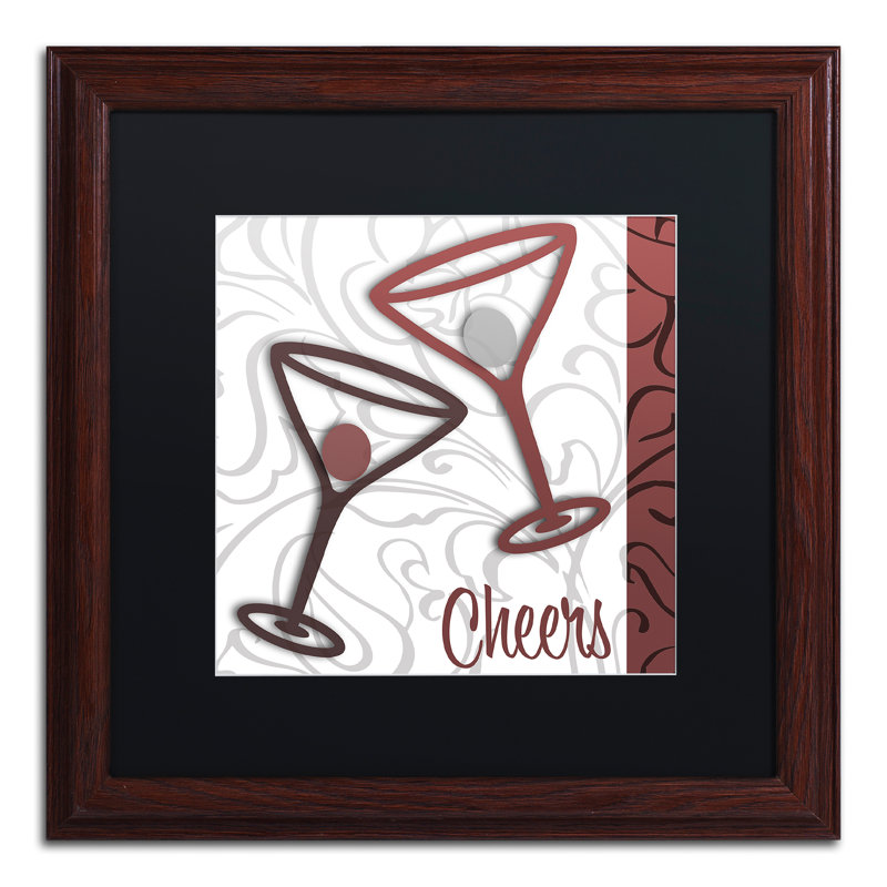 Jadaya «Cheers II», impression encadrée, Noir, H 16 po x l 16 po x P 0,5 po
