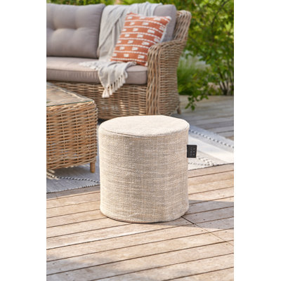 Cosipouf 45cm Wide Round Chevron Pouf Ottoman