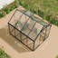 Serre en polycarbonate de 6 pi x 8 pi avec base surélevée galvanisée et cadre en aluminium