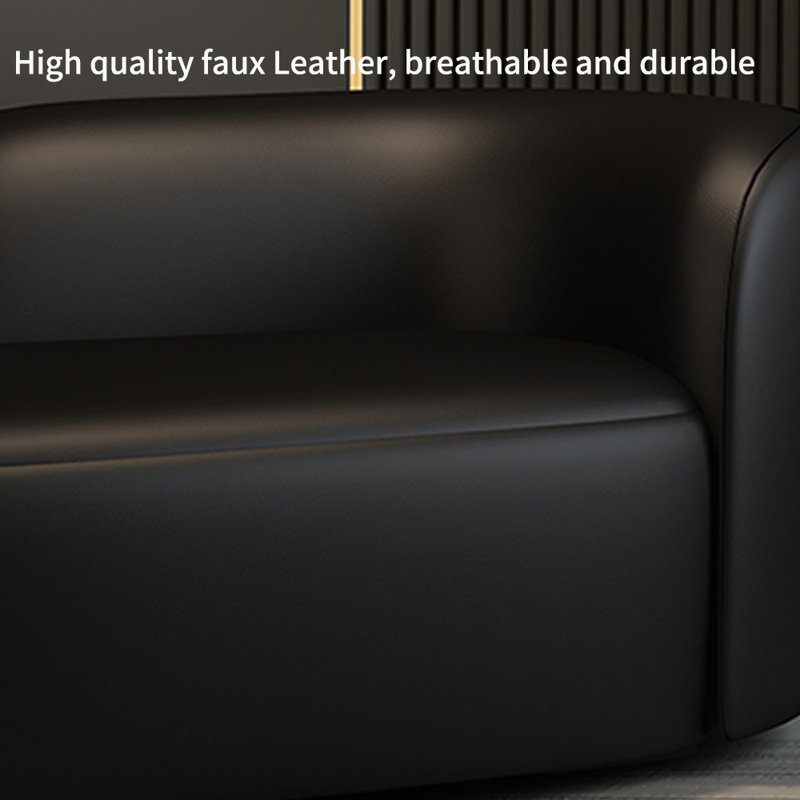 Simple and elegant sponge lounge chair, Right Hand Facing, Black