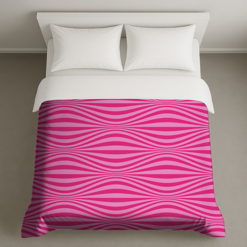 Housses de couette Pink Wavy Lines, Twin