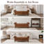 Banc de rangement en similicuir 51 po avec accoudoirs roulés-7769086-7769087
