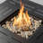 23.5" H x 33" W Large Square Outdoor Propane Fire Pit Table with Hideaway Gas Tank Seat and Lid 50000BTU