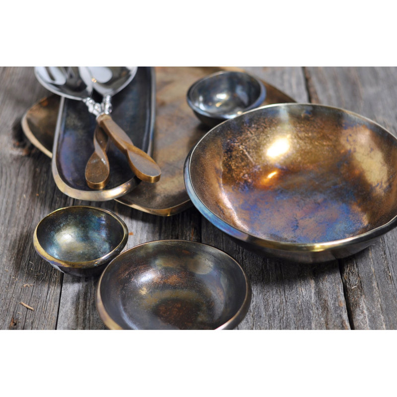 Eclipse Serving Bowl, Bronze