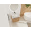 Ensemble de meuble-lavabo mural 23 5/8 po - 5 options de lavabo couleur, plateau en pierre reconstituée et armoire de rangement à fermeture en douceur (type C)