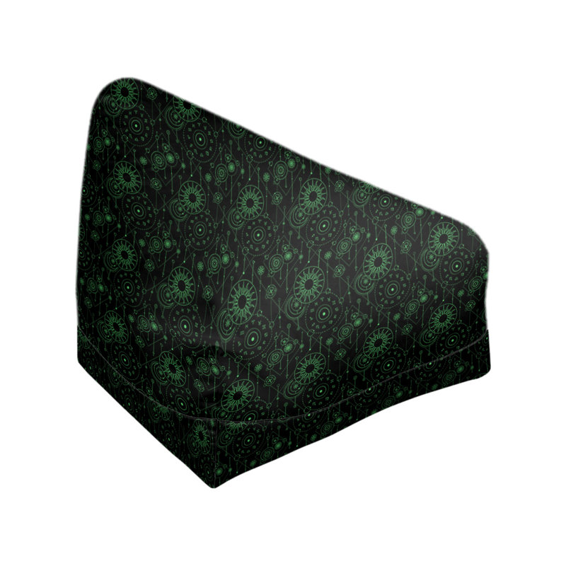 Fauteuil à billes standard & Leffel, H 86 po x l 27 po x P 43 po, Noir / Vert, Rembourrage poly