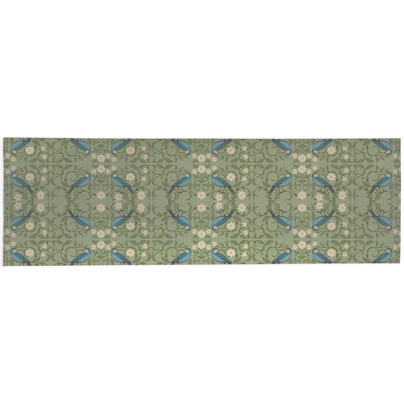 Tweetie Soft Step Outdoor Area Rug, Runner 8' x 2'6, Sage