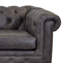 Canapé Chesterfield à accoudoirs roulés en cuir véritable 95 po Sirvon-19113516