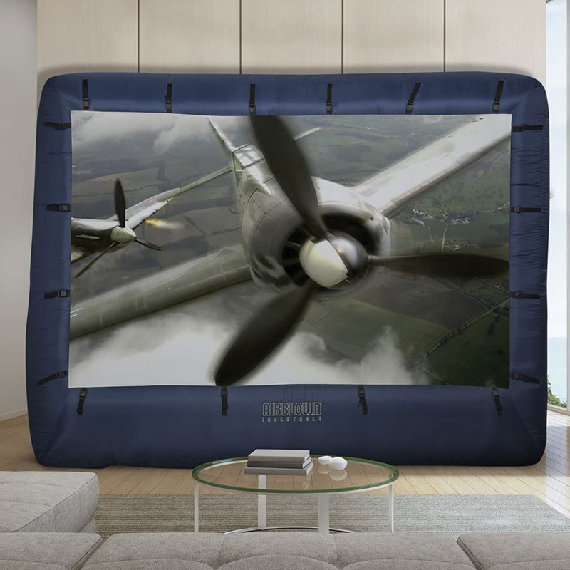 Gemmy Outdoor Portable Projector Screen Projector Screen, 77" H x 123" W