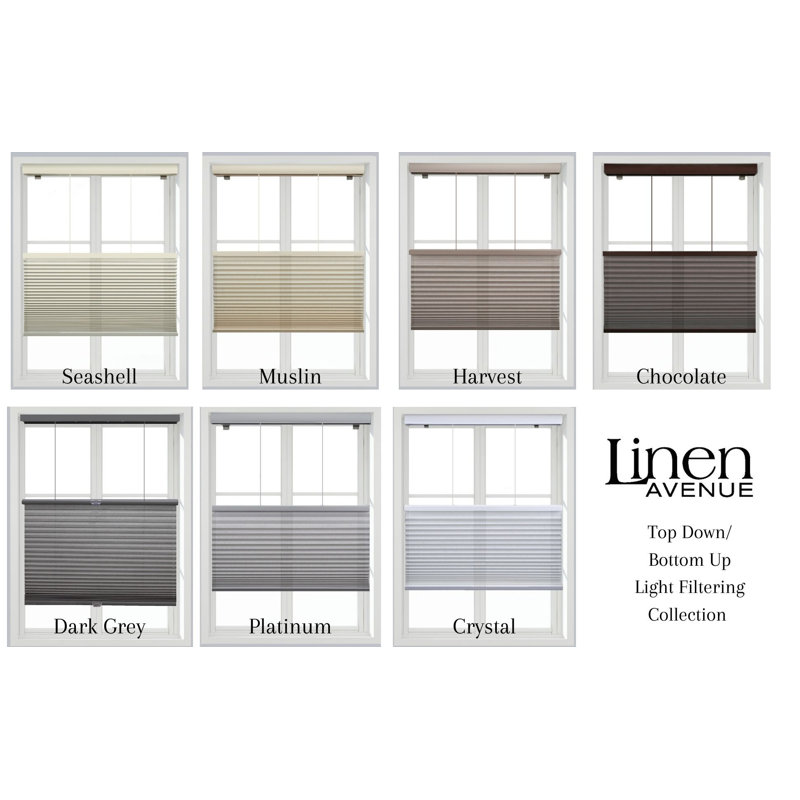 Dark Grey TDBU Light Filtering Collection Cordless Room Darkening Cellular Shade, 25.5"W x 84"L